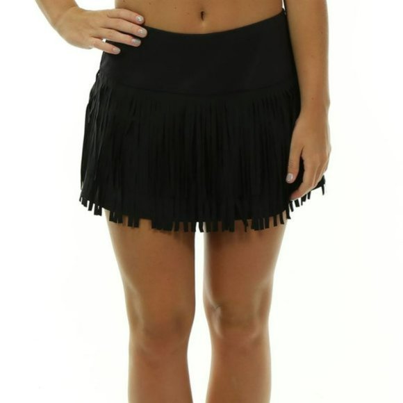 Nwt Lucky In Love Fringe Active Tennis Skirt Skort Shorts L Large - Picture 6 of 13